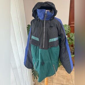 Vintage Obermeyer “Breckenridge” Colorblock Ski Anorak Hooded Pullover – Men’s L
